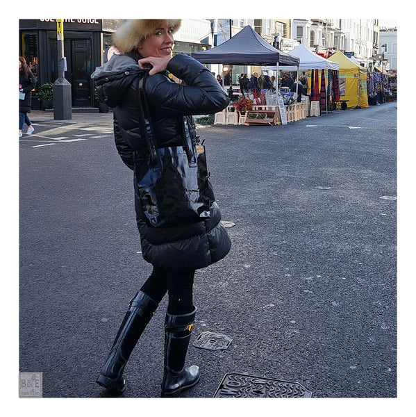 Aspen Tote Bag - Metallic Black